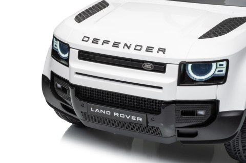Auto Land Rover Defender białe na akumulator dla dzieci + pilot R/C