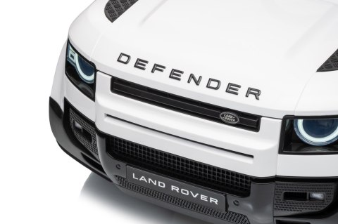 Auto Land Rover Defender białe na akumulator dla dzieci + pilot R/C
