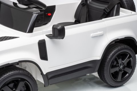 Auto Land Rover Defender białe na akumulator dla dzieci + pilot R/C