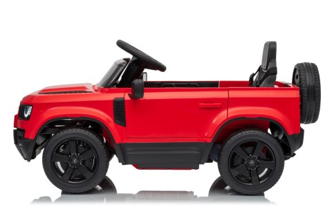 Auto Land Rover Defender czerwone na akumulator dla dzieci + pilot R/C