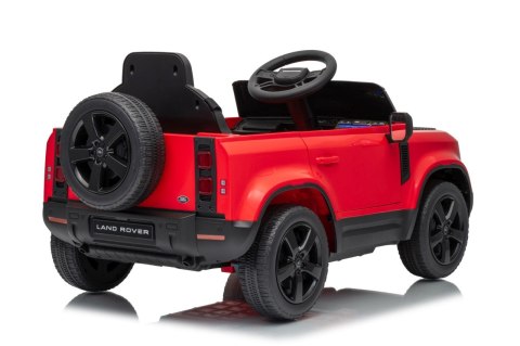 Auto Land Rover Defender czerwone na akumulator dla dzieci + pilot R/C