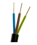 Przewód elektryczny ziemny drut YKY 0,6/1kV 3x1,5mm2 CZARNY MERCOR 1m