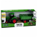Traktor Rolniczy Farmerski z Przyczepą Wywrotką Gumowe Koła Zielony 1:24