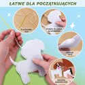 Zestaw Kreatywny Pluszaki Do Szycia Filcowe Maskotki Pieski DIY 6 szt.