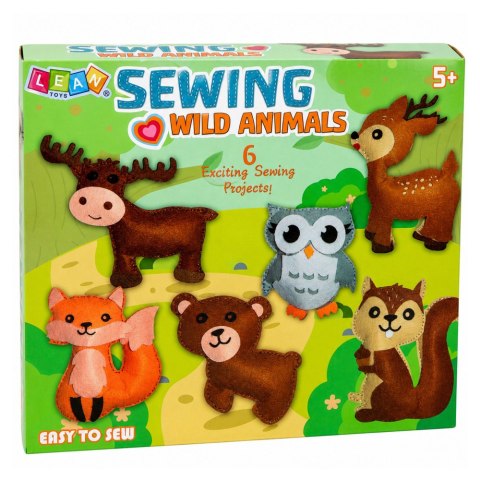 Zestaw Kreatywny Pluszaki Do Szycia Filcowe Zwierzęta Leśne DIY 6 szt.