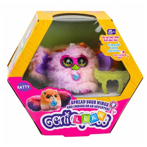 Zwierzak Interaktywny Stworek Genie Pets Światła Dźwięk Zawieszka Fioletowy