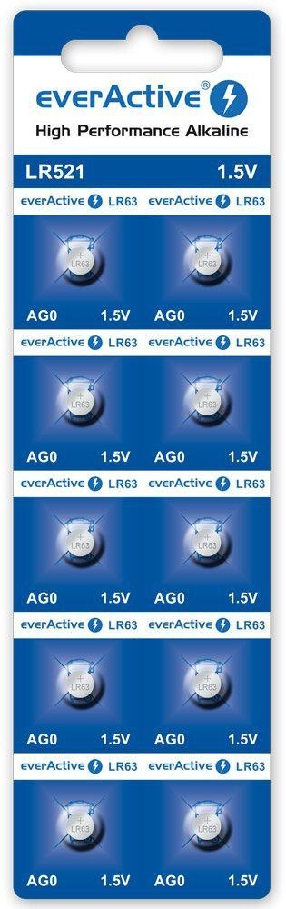 Bateria AG0 / G0 / LR63 / LR521 everActive 1,5V (blister 10 szt.)
