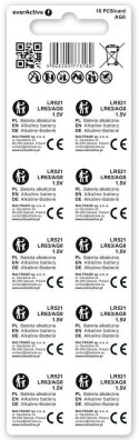 Bateria AG0 / G0 / LR63 / LR521 everActive 1,5V (blister 10 szt.)