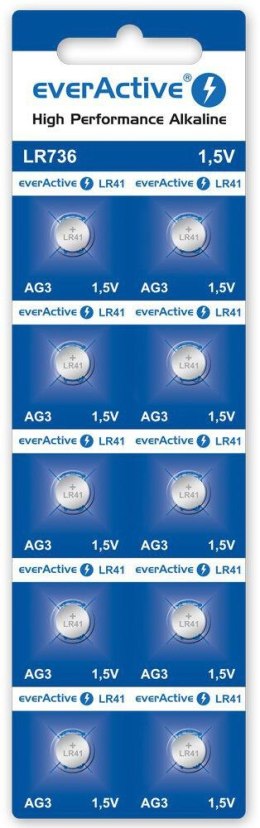 Bateria AG3 / G3 / LR736 / LR41 everActive 1,5V (blister 10 szt.)