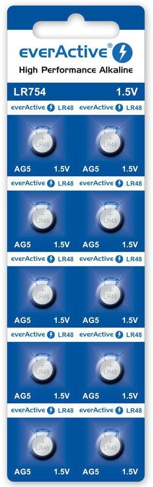 Bateria AG5 / G5 / LR48 / LR754 everActive 1,5V (blister 10 szt.)