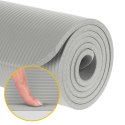 Mata gimnastyczna do ćwiczeń joga, pilates, fitness, 183x61cm, 1cm, REBEL