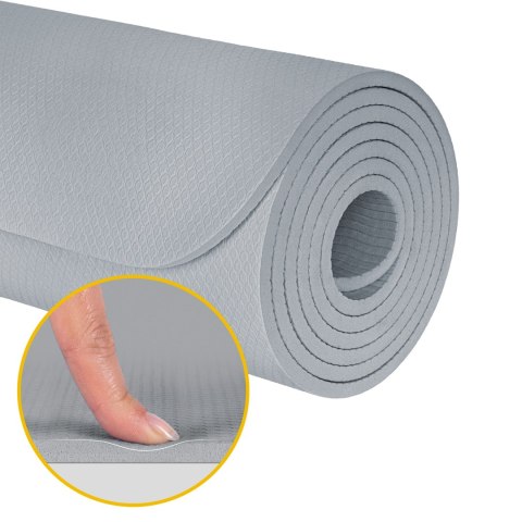 Mata gimnastyczna do ćwiczeń joga, pilates, fitness, 183x61cm, 1cm, REBEL
