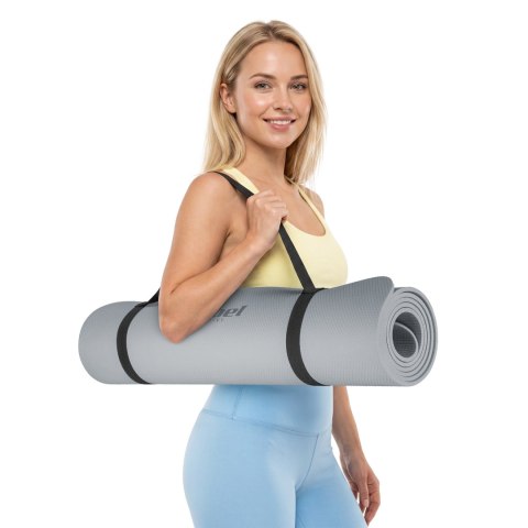 Mata gimnastyczna do ćwiczeń joga, pilates, fitness, 183x61cm, 1cm, REBEL