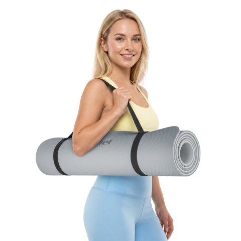 Mata gimnastyczna do ćwiczeń joga, pilates, fitness, 183x61cm, 1cm, REBEL