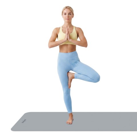 Mata gimnastyczna do ćwiczeń joga, pilates, fitness, 183x61cm, 1cm, REBEL