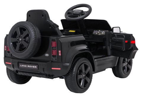 Auto Land Rover Defender czarne na akumulator dla dzieci + pilot R/C