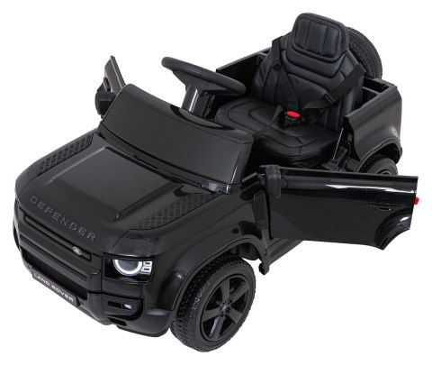 Auto Land Rover Defender czarne na akumulator dla dzieci + pilot R/C