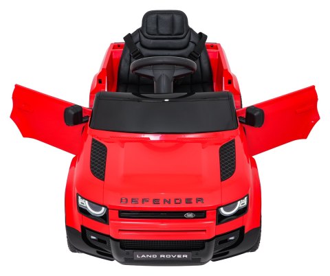 Auto Land Rover Defender czerwone na akumulator dla dzieci + pilot R/C
