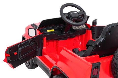 Auto Land Rover Defender czerwone na akumulator dla dzieci + pilot R/C