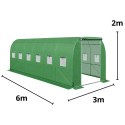 Tunel Ogrodowy Foliowy Szklarnia Na Warzywa PRO Stelaż 25MM 6x3x2M 18M²