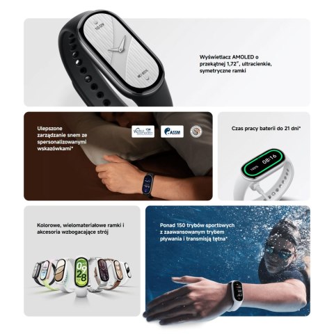 Xiaomi Smart Band 10 Czarny AMOLED 1.72" 5 ATM BT 5.4