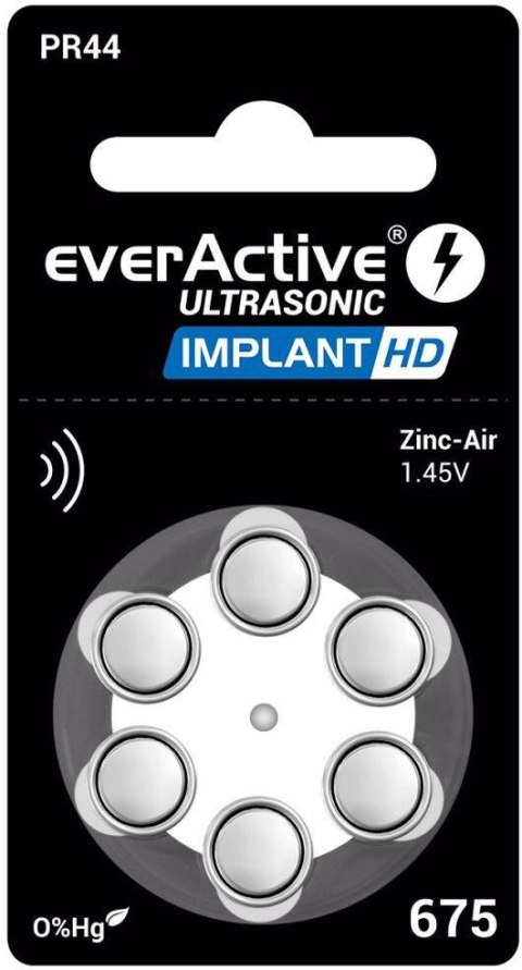 Bateria do aparatu słuchowego everActive ULTRASONIC IMPLANT HD 675 / PR44 6