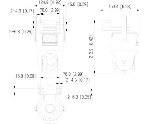 KAMERA IP SZYBKOOBROTOWA P3D-3F-PV-4G Picoo Dual D1 - 3 Mpx 4 mm, 4G DAHUA