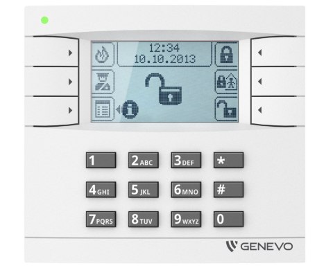 KLAWIATURA DO CENTRALI ALARMOWEJ PRIMA-LCD-WH-WH GENEVO