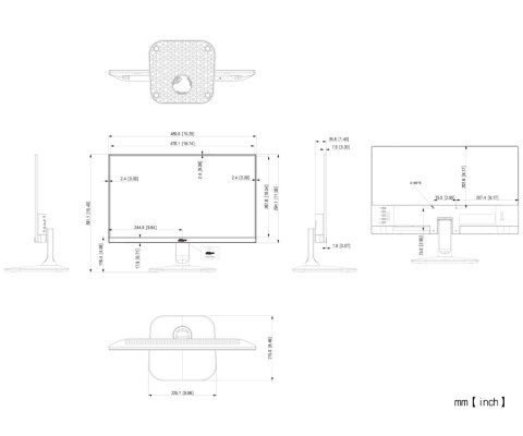 MONITOR CCTV HDMI, VGA, AUDIO LM22-J200 21.5 " - Full HD 100 Hz DAHUA