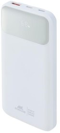 Powerbank Rivacase 10000mAh 22.5W PD 2x USB-C 1x USB-A VA2211 biały + kabel USB-C i Lightning