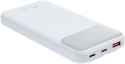 Powerbank Rivacase 10000mAh 22.5W PD 2x USB-C 1x USB-A VA2211 biały + kabel USB-C i Lightning