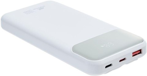 Powerbank Rivacase 10000mAh 22.5W PD 2x USB-C 1x USB-A VA2211 biały + kabel USB-C i Lightning