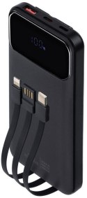Powerbank Rivacase 10000mAh 22.5W PD 2x USB-C 1x USB-A VA2211 czarny + kabel USB-C i Lightning