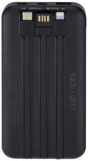 Powerbank Rivacase 10000mAh 22.5W PD 2x USB-C 1x USB-A VA2211 czarny + kabel USB-C i Lightning
