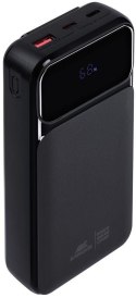 Powerbank Rivacase 20000mAh 22.5W PD 2x USB-C 1x USB-A VA2221 czarny + kabel USB-C i Lightning