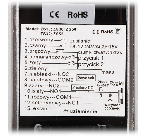 ZAMEK SZYFROWY ZS52 VIDOS