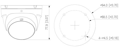 KAMERA AHD, HD-CVI, HD-TVI, PAL HAC-T2A51-U-0280B-S3-DIP - 5 Mpx 2.8 mm DAHUA