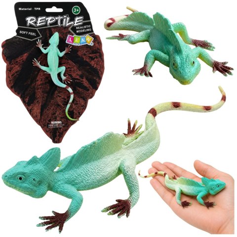 Jaszczurka Agama Żaglowa Gumowa Figurka Rozciągliwa Realistyczna 16 cm