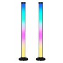 Lampy Podłogowe Smart Kolorowe Światła LED RGB Pilot Aplikacja 125cm 2 szt.