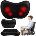Masażer Shiatsu Poduszka Masująca Plecy Kark z Podgrzewaczem Czarna