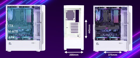 OBUDOWA KOMPUTEROWA LC-GM-PRO-WHITE MIDDLE TOWER LOVINGCOOL