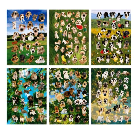 Zeszyt z Naklejkami Pieski Rsy Psów Album 800 Naklejek Błyszczące Matowe