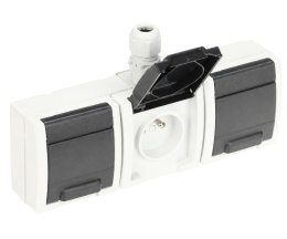 GNIAZDO NATYNKOWE POTRÓJNE AQUANT-2K-G3/EPN 250 V AC 16 A IP65 Elektro-Plast