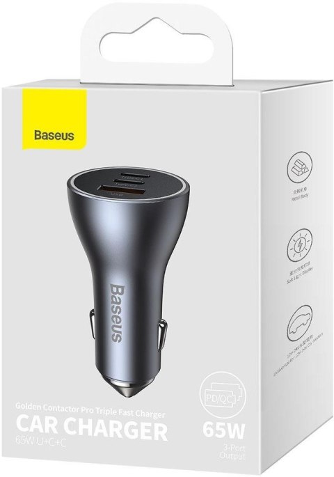 Ładowarka samochodowa Baseus Golden Contractor Pro CGJP010013 65 W 2x 1x