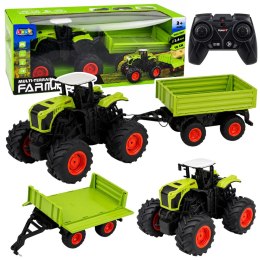 Wysoki Traktor Rolniczy Z Przyczepą Wywrotką Zdalnie Sterowany RC 1:16