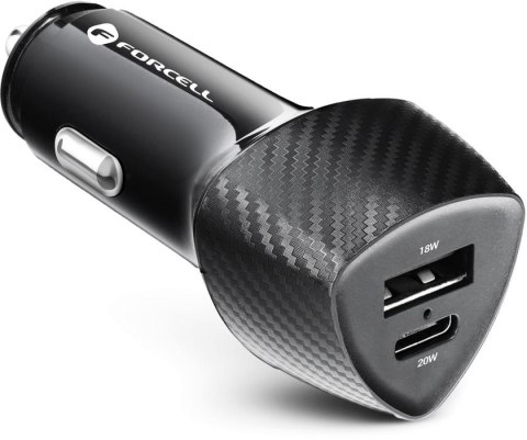 ŁADOWARKA SAMOCHODOWA Forcell Carbon CC50-1A1C 38 W 1x USB-C 1x PD 3.0 QC