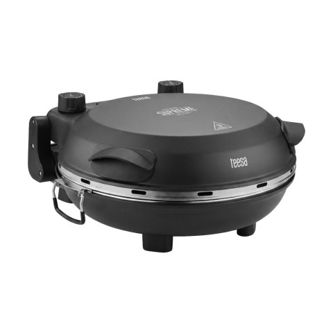Piec do pizzy TEESA SUPREME FUN 1200W, 400 stopni, dwie grzałki, czarny