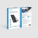 Powerbank Veger 25000 mAh 130 W PD QC 3.0 USB-A USB-C czarny z kablami