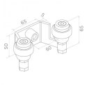 Uchwyt PSG 60.023.9005 60mm górny do bram przesuwnych (2 rolki) czarny RAL9005