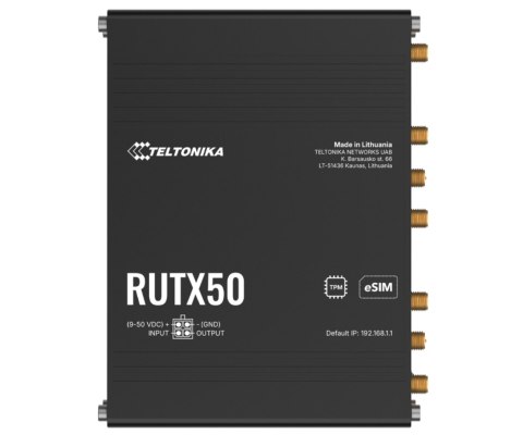 PUNKT DOSTĘPOWY 5G + ROUTER RUTX50320400 Dual SIM Wi-Fi 5, 2.4 GHz, 5 GHz, 867 Mb/s Teltonika